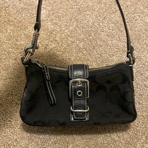 Coach Black Signature Shoulder Bag